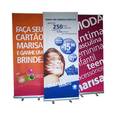 preço banner roll up em tecido tencionado