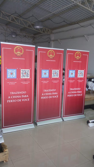 BANNER ROLL-UP DUPLA FACE GIRATÓRIO