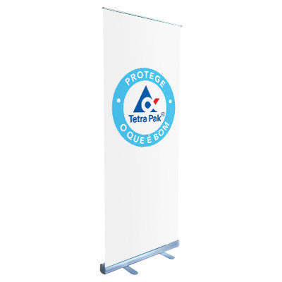 BANNER EM TECIDO MODELO ROLL UP 80 X 200