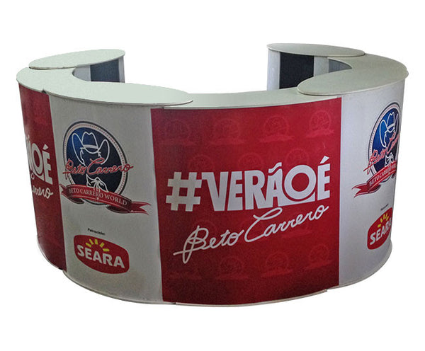 quiosque desmontável portátil ação de marketing BETO CARREIRO