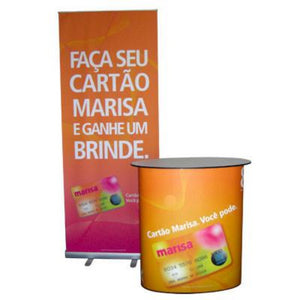 stand portátil desmontável promocional LOJAS MARISA
